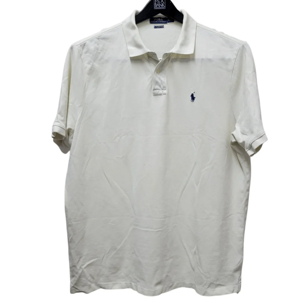 Polo Ralph Lauren Men's 100% Classic Fit Beige Polo Shirt Size XL Excellent
